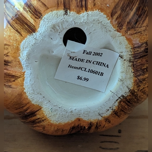 Never Used Fall 2002 Ceramic Scarecrow Soap Dispenser & Ceramic Pumpkin - Picture 7 of 8